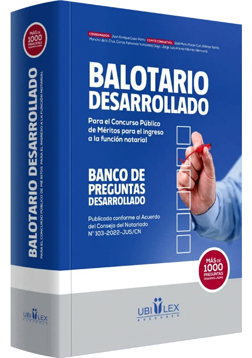 BALOTARIO DESARROLLADO Para el Concurso Público de Méritos para el Ingreso a la Función Notarial